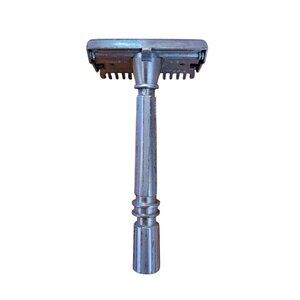 Vintage Gem Micromatic Open Comb Safety Razor Chrome Plated Collectible Shaving